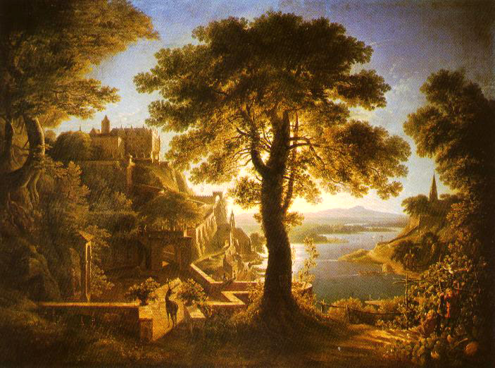 Castle by the River, de Karl Friedrich Schinkel (1820)